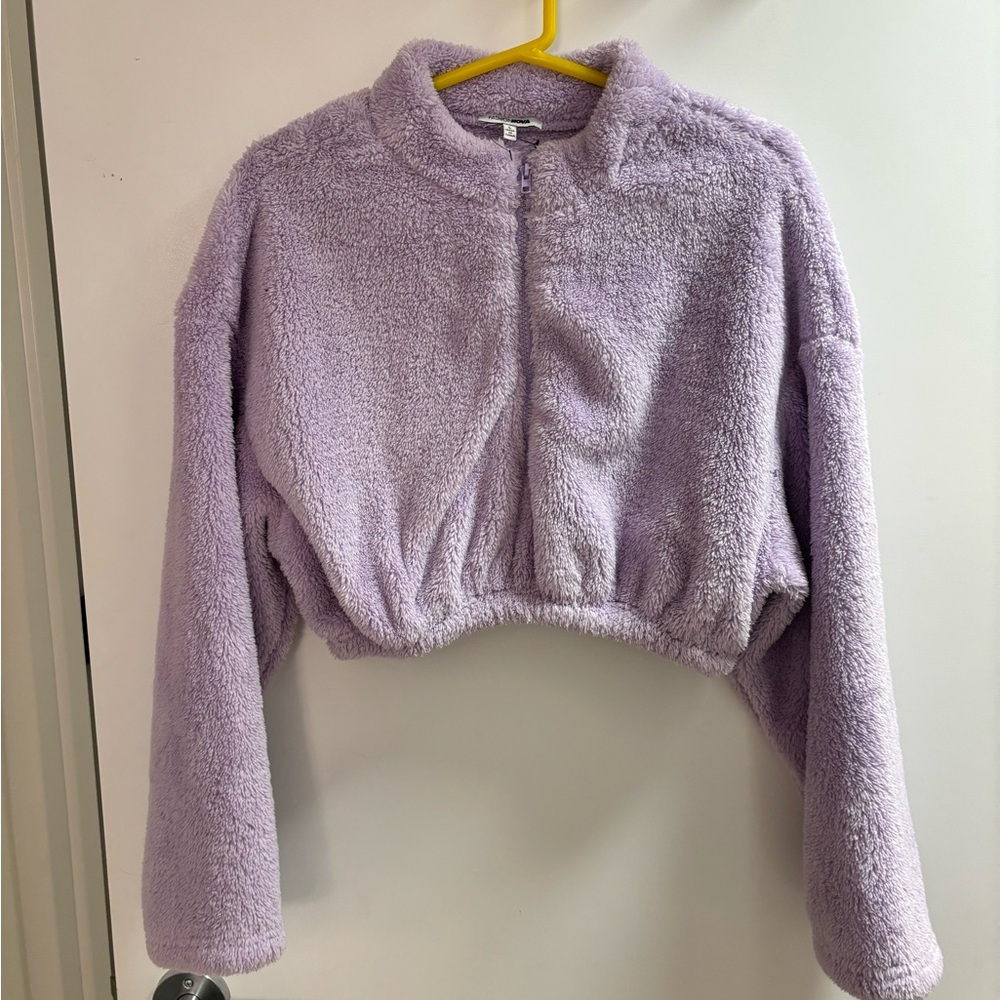 Fashion Nova Lavender Fleece Jacket